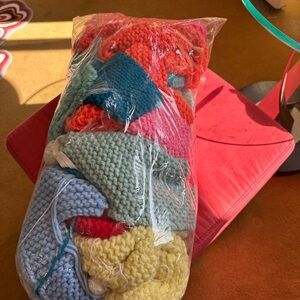 Colorful Knitted Yarn Bundle